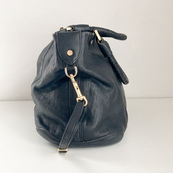 Cole Haan Oversized Black Pebble Leather Hobo Shoulder Bag w Adjustable Strap - Picture 3 of 16